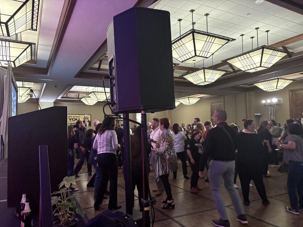 Corporate event entertainment with guests